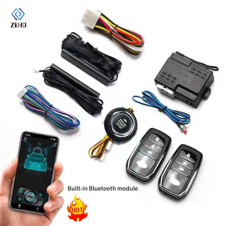Hot Sales Fits Toyota Car General Mobile Phone Bluetooth Control Car One Key Start Keyless Entry Remote Start One-way Alarm